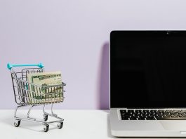 shopping cart with online shopping