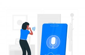 Beyond the Click: VUIs and Touchless Interaction in Web Development Person interacting with VUI