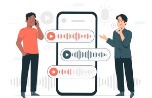 The future of Voice Search and Voice Assistants for Web Apps Voice chat banner