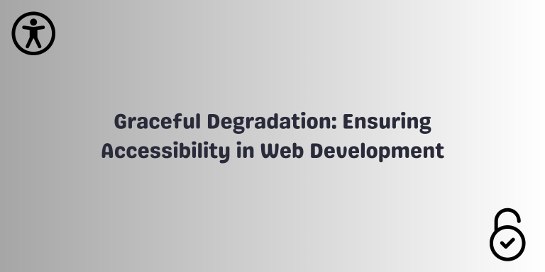 Banner with title,lock and accessibility icon